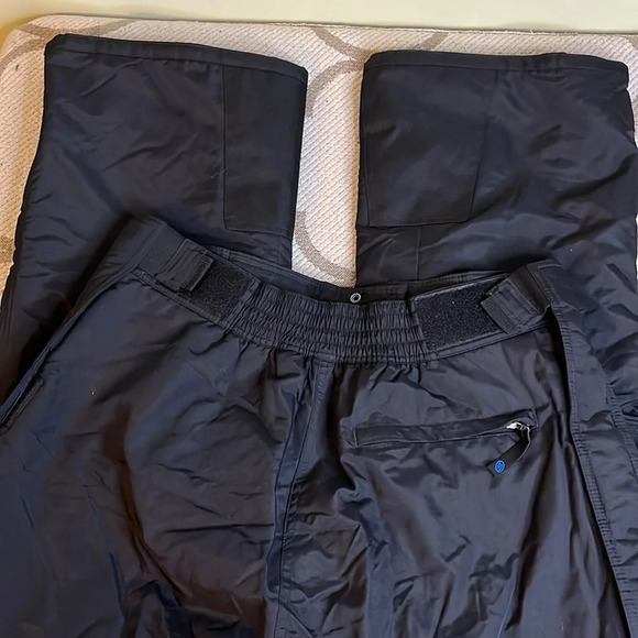 Slalom women’s black adjustable waist side zippers Velcro closure snow pants - Picture 3 of 17